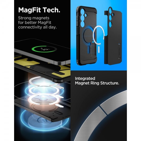 Spigen Samsung Galaxy S24 FE Skal Tough Armor MagFit Svart