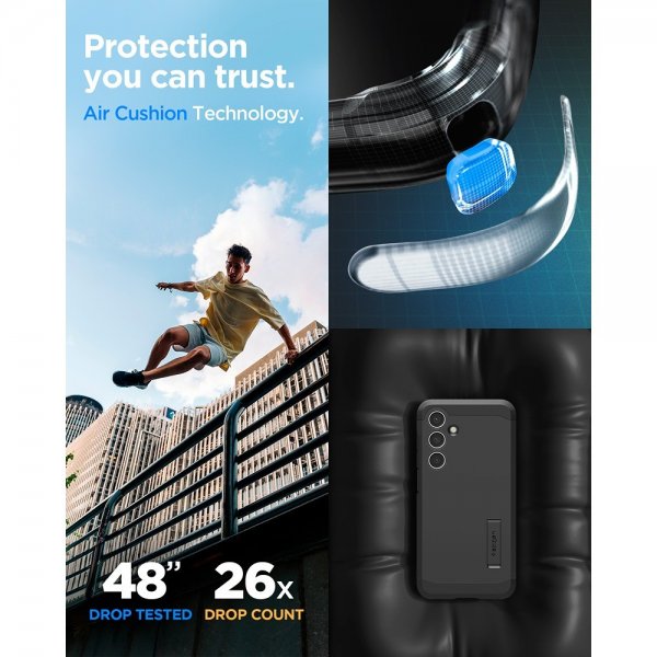Spigen Samsung Galaxy S24 FE Skal Tough Armor MagFit Svart