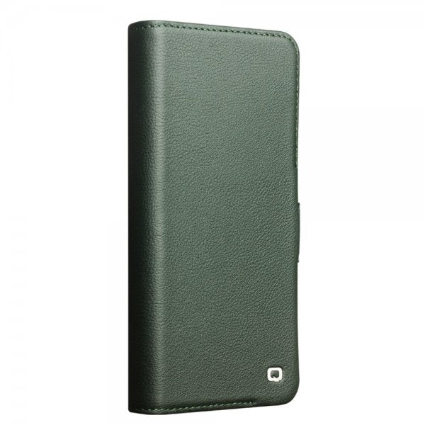 Qialino Samsung Galaxy S24 Fodral Äkta Läder Grön