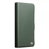 Qialino Samsung Galaxy S24 Fodral Äkta Läder Grön