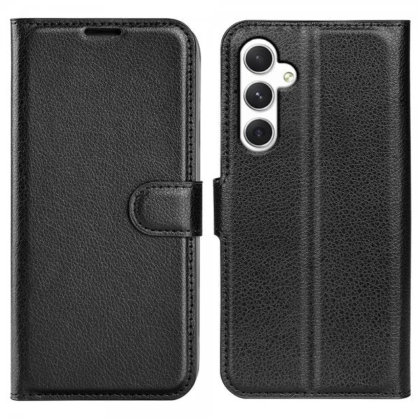 Samsung Galaxy S24 Fodral Litchi Svart