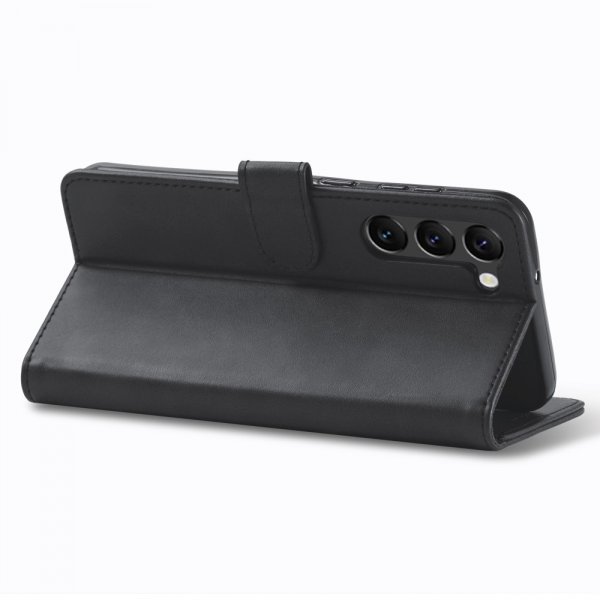 Lc.Imeeke Samsung Galaxy S24 Fodral med Kortfack Stativfunktion Svart