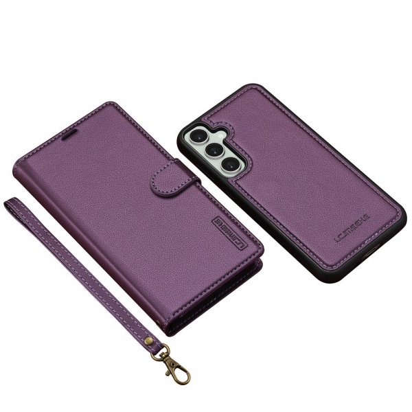 Lc.Imeeke Samsung Galaxy S24 Fodral med Löstagbart Skal L2 Series MagSafe Lila