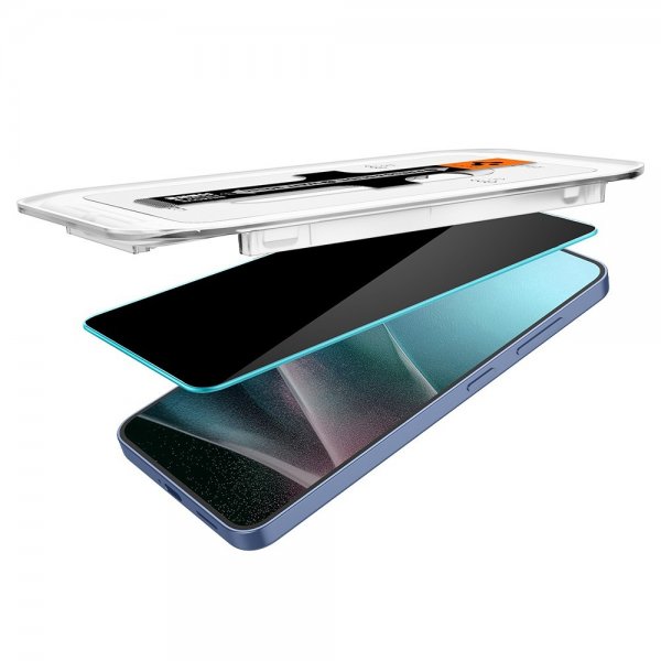 Spigen Samsung Galaxy S24/Galaxy S25 Skärmskydd GLAS.tR EZ Fit Privacy 2-pack