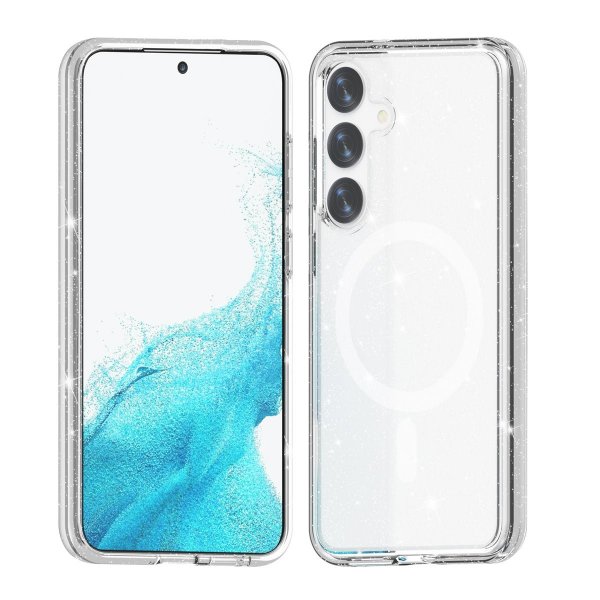 Samsung Galaxy S24 Skal Glitter MagSafe Transparent