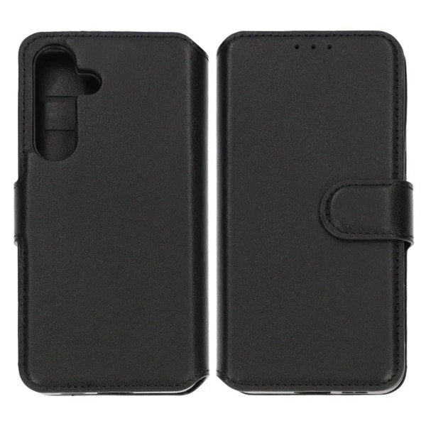 Rvelon Samsung Galaxy S24 Fodral Äkta Läder Svart