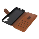 Rvelon Samsung Galaxy S24 Fodral 4 Kortfack Brun