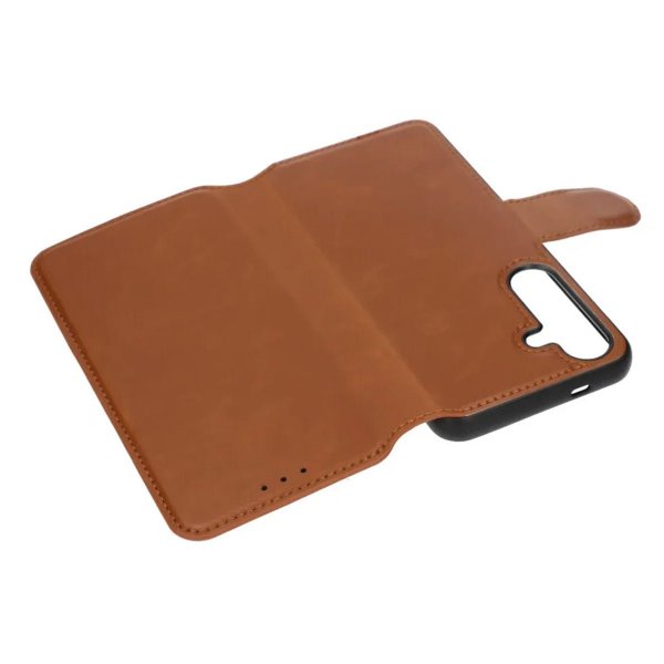 Rvelon Samsung Galaxy S24 Fodral 4 Kortfack Brun