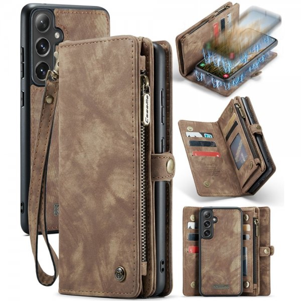 CaseMe Samsung Galaxy S24 Plus Fodral 008 Series Löstagbart Skal Brun
