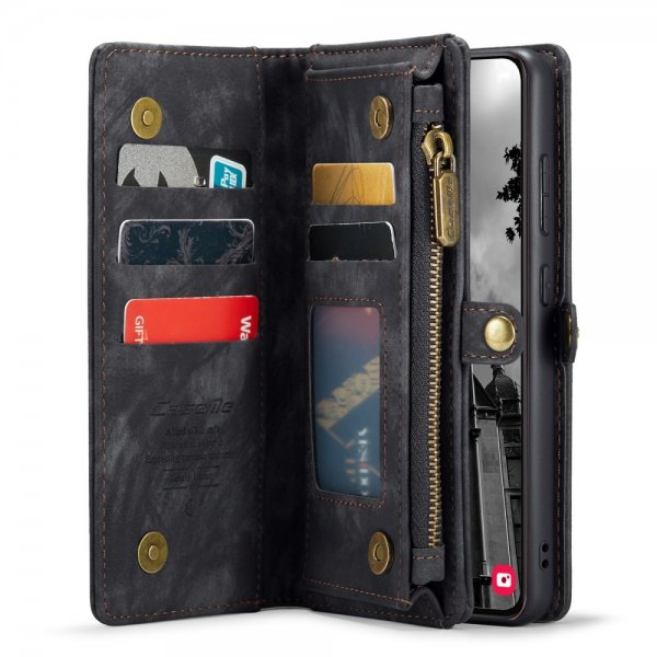 CaseMe Samsung Galaxy S24 Plus Fodral 008 Series Löstagbart Skal Svart