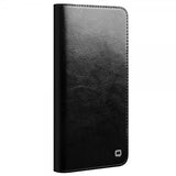 Qialino Samsung Galaxy S24 Plus Fodral Äkta läder Kortfack Svart