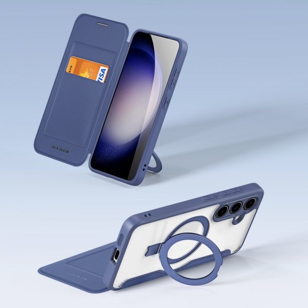 Dux Ducis Samsung Galaxy S24 Plus Fodral Skin X Pro Series Kickstand MagSafe Blå