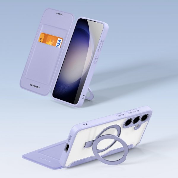 Dux Ducis Samsung Galaxy S24 Plus Fodral Skin X Pro Series Kickstand MagSafe Lila