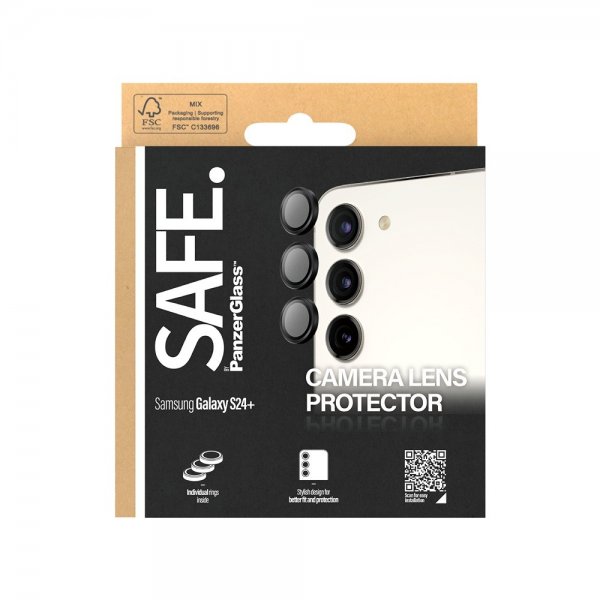 SAFE by PanzerGlass Samsung Galaxy S24 Plus Kameraskydd Camera Protector Svart