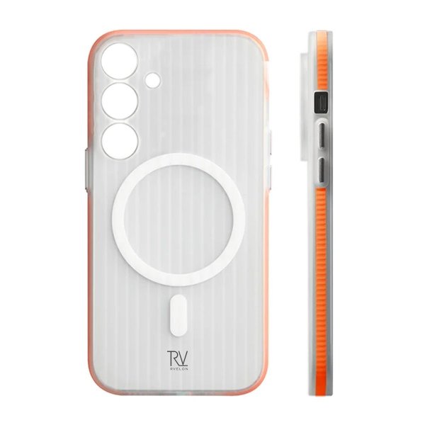 Rvelon Samsung Galaxy S24 Plus Skal Korrugerad MagSafe Orange