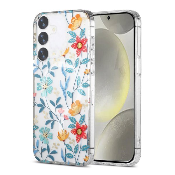 Samsung Galaxy S24 Plus Skal Blommönster MagSafe Kvistar