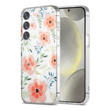 Samsung Galaxy S24 Plus Skal Blommönster MagSafe Rosa