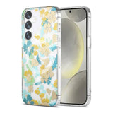 Samsung Galaxy S24 Plus Skal Blommönster MagSafe Turkos