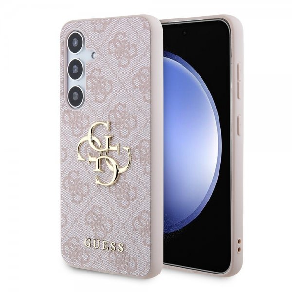 Guess Samsung Galaxy S24 Plus Skal 4G Metal Logo Rosa