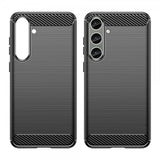 Samsung Galaxy S24 Plus Skal Borstad Kolfibertextur Svart