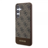 Guess Samsung Galaxy S24 Plus Skal Bottom Stripe Metal Logo Brun