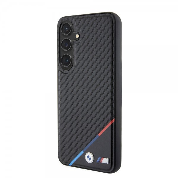 BMW Samsung Galaxy S24 Plus Skal Carbon Tricolor Stripe MagSafe Svart