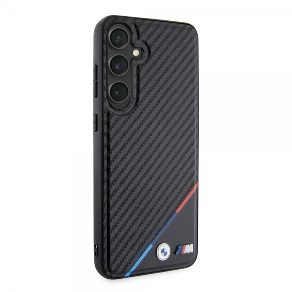 BMW Samsung Galaxy S24 Plus Skal Carbon Tricolor Stripe MagSafe Svart