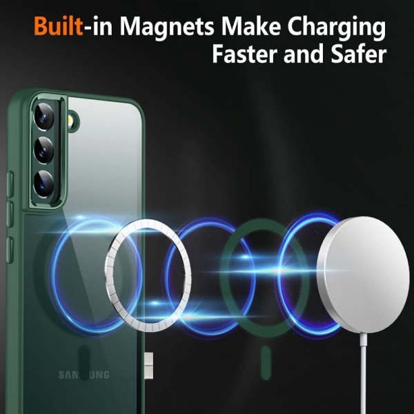 Samsung Galaxy S24 Plus Skal Färgad Kant MagSafe Grön