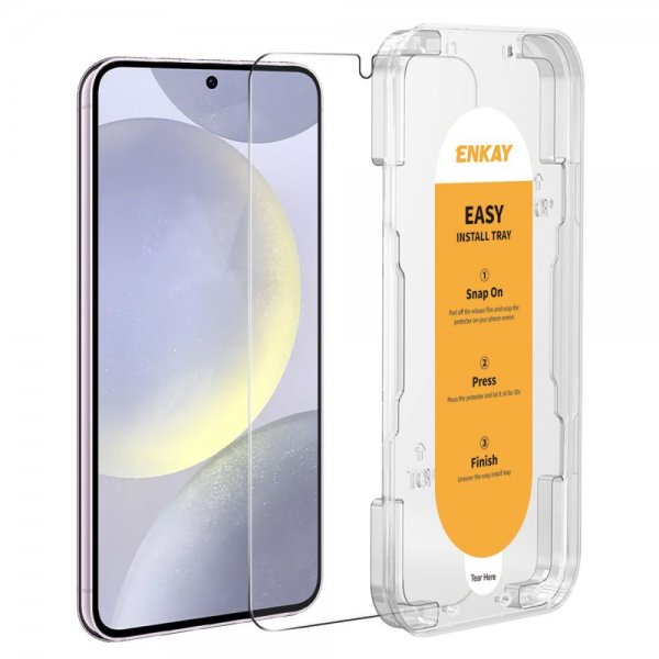 Enkay Samsung Galaxy S24 Plus Skärmskydd med Monteringsram Easy Install
