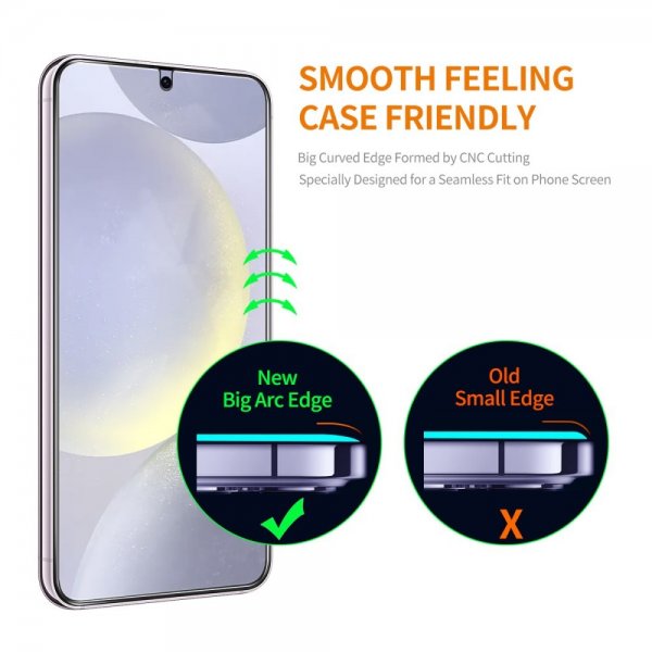 Enkay Samsung Galaxy S24 Plus Skärmskydd med Monteringsram Easy Install