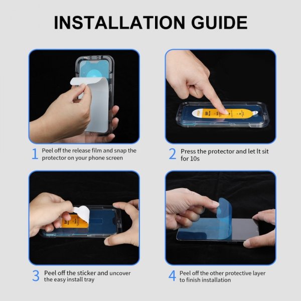 Enkay Samsung Galaxy S24 Plus Skärmskydd med Monteringsram Easy Install