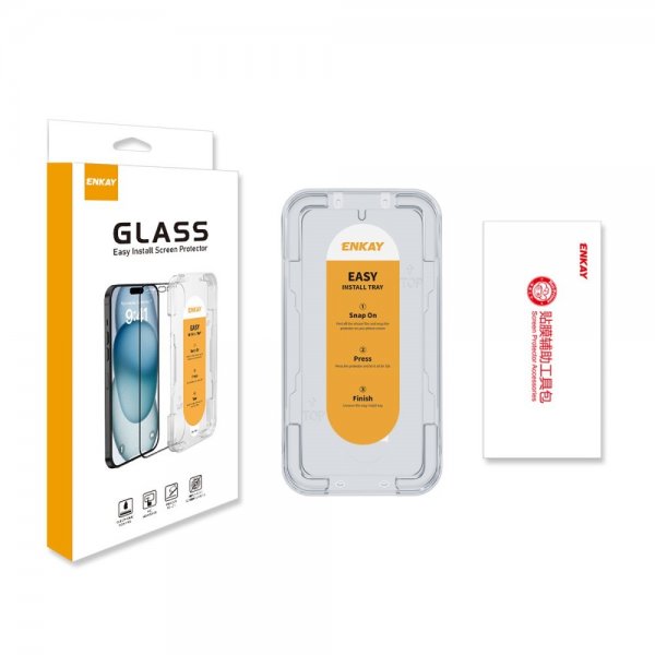 Enkay Samsung Galaxy S24 Plus Skärmskydd med Monteringsram Easy Install