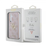 Guess Samsung Galaxy S24 Skal 4G Metal Logo Rosa