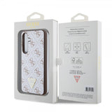 Guess Samsung Galaxy S24 Skal 4G Print Grained Vit