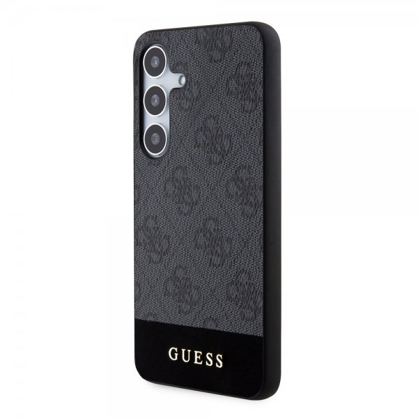 Guess Samsung Galaxy S24 Skal Bottom Stripe Metal Logo Svart