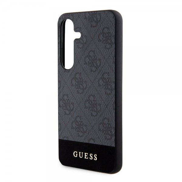 Guess Samsung Galaxy S24 Skal Bottom Stripe Metal Logo Svart