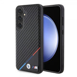 BMW Samsung Galaxy S24 Skal Carbon Tricolor Stripe MagSafe Svart