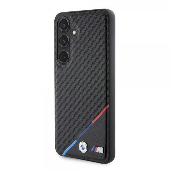 BMW Samsung Galaxy S24 Skal Carbon Tricolor Stripe MagSafe Svart