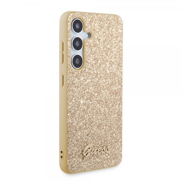 Guess Samsung Galaxy S24 Skal Fixed Glitter Guld