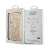 Guess Samsung Galaxy S24 Skal Fixed Glitter Guld