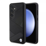 BMW Samsung Galaxy S24 Skal Genuine Leather Textured Svart