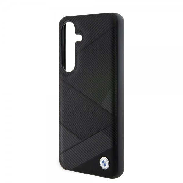 BMW Samsung Galaxy S24 Skal Genuine Leather Textured Svart
