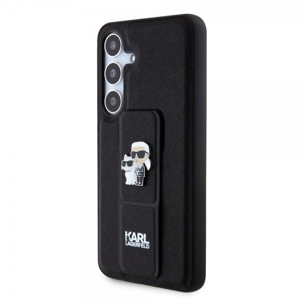 Karl Lagerfeld Samsung Galaxy S24 Skal Grip & Stand Saffiano Svart