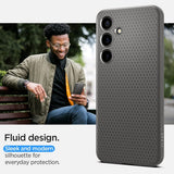 Spigen Samsung Galaxy S24 Skal Liquid Air Marble Grey