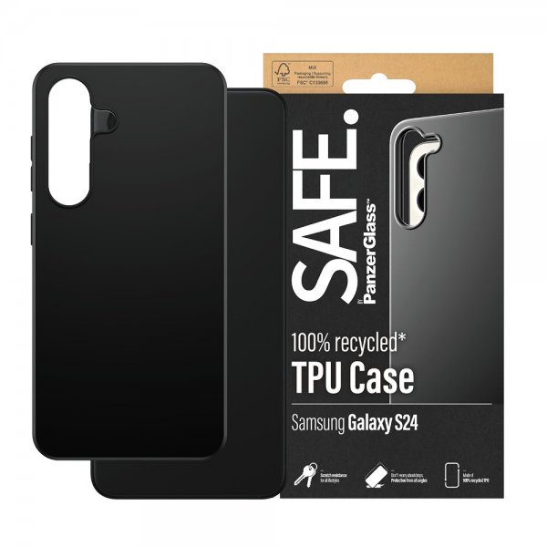 SAFE by PanzerGlass Samsung Galaxy S24 Skal Soft TPU Case Svart