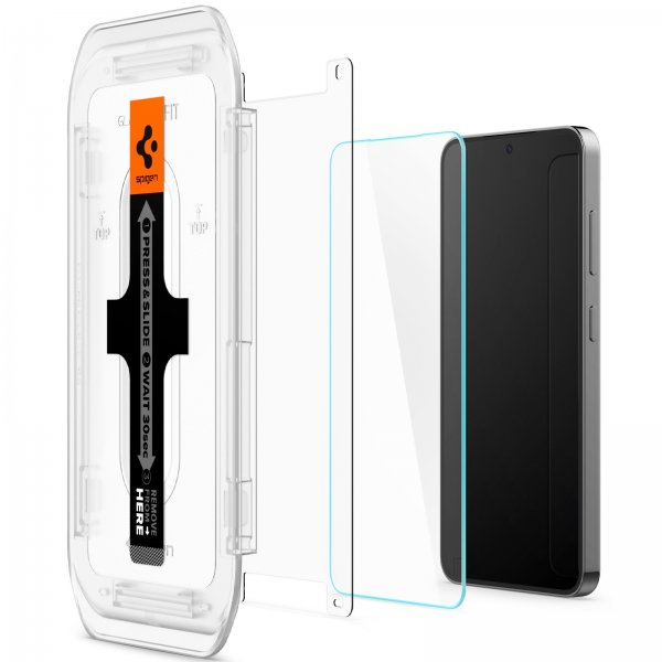 Spigen Samsung Galaxy S24/Galaxy S25 Skärmskydd GLAS.tR EZ Fit 2-pack