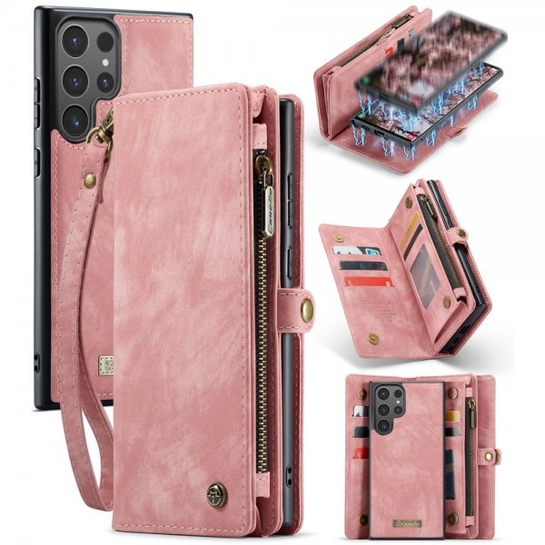 CaseMe Samsung Galaxy S24 Ultra Fodral 008 Series Löstagbart Skal Rosa