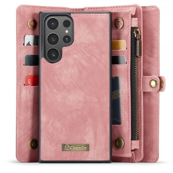 CaseMe Samsung Galaxy S24 Ultra Fodral 008 Series Löstagbart Skal Rosa