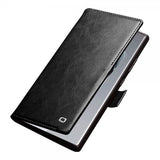 Qialino Samsung Galaxy S24 Ultra Fodral Äkta läder Kortfack Svart