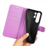 Samsung Galaxy S24 Ultra Fodral Litchi Lila